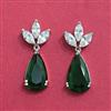 Cubic Zirconia Classic Earring With Rhodium Plating