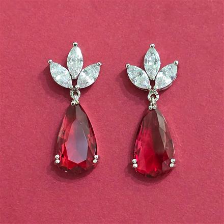 Cubic Zirconia Classic Earring With Rhodium Plating