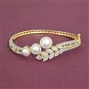 Cubic Zirconia Openable Kada With 2 Tone Rhodium Plating