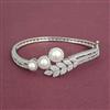 Cubic Zirconia Openable Kada With 2 Tone Rhodium Plating