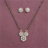 Cubic Zirconia Classic Mangalsutra With 2 Tone Rhodium Plating