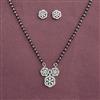 Cubic Zirconia Classic Mangalsutra With 2 Tone Rhodium Plating