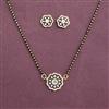 Cubic Zirconia Classic Mangalsutra With 2 Tone Rhodium Plating