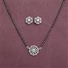Cubic Zirconia Classic Mangalsutra With 2 Tone Rhodium Plating