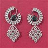 Cz Classic Earring With Rhodium Plating