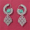 Cz Classic Earring With Rhodium Plating