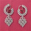 Cz Classic Earring With Rhodium Plating