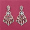 Cz Classic Earring With Carat 2 Tone Rhodium Plating