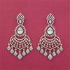 Cz Classic Earring With Carat 2 Tone Rhodium Plating