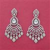 Cz Classic Earring With Carat 2 Tone Rhodium Plating