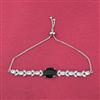Cz Adjustable Bracelet With Rhodium Plating