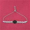 Cz Adjustable Bracelet With Rhodium Plating