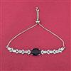 Cz Adjustable Bracelet With Rhodium Plating