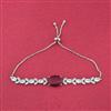 Cz Adjustable Bracelet With Rhodium Plating