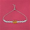 Cz Adjustable Bracelet With Rhodium Plating