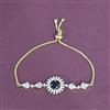 Cubic Zirconia Adjustable Bracelet With 2 Tone Plating