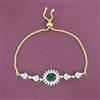 Cubic Zirconia Adjustable Bracelet With 2 Tone Plating