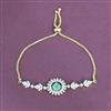 Cubic Zirconia Adjustable Bracelet With 2 Tone Plating