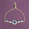 Cubic Zirconia Adjustable Bracelet With 2 Tone Plating
