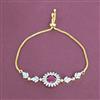 Cubic Zirconia Adjustable Bracelet With 2 Tone Plating
