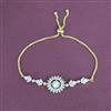 Cubic Zirconia Adjustable Bracelet With 2 Tone Plating