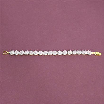 Cubic Zirconia Classic Bracelet With 2 Tone Plating