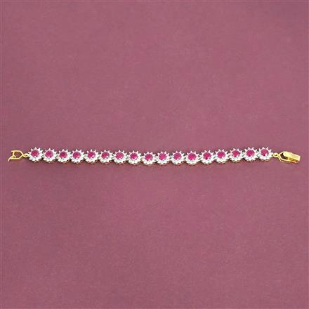 Cubic Zirconia Classic Bracelet With 2 Tone Plating