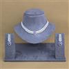 Cubic Zirconia Classic Necklace With Rhodium Plating