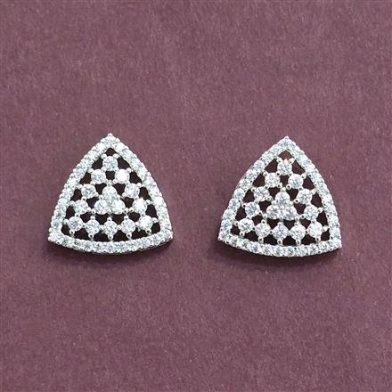 Cubic Zirconia Tops With Mehndi 2 Tone Rhodium Plating