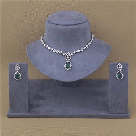 Cz Classic Necklace With Mehndi Plating