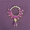 Cubic Zirconia Pressing Nose Ring With Gold Plating