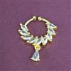 Cubic Zirconia Pressing Nose Ring With Gold Plating