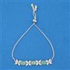 Cubic Zirconia Adjustable Bracelet With Rhodium Plating