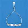 Cubic Zirconia Adjustable Bracelet With Rhodium Plating