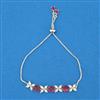 Cubic Zirconia Adjustable Bracelet With Rhodium Plating