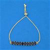 Cubic Zirconia Adjustable Bracelet With Gold Plating