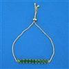 Cubic Zirconia Adjustable Bracelet With Gold Plating
