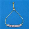 Cubic Zirconia Adjustable Bracelet With Gold Plating