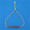 Cubic Zirconia Adjustable Bracelet With Gold Plating
