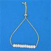 Cubic Zirconia Adjustable Bracelet With Gold Plating