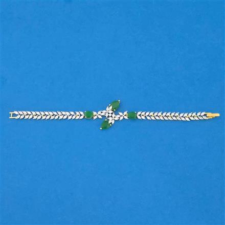 Cubic Zirconia Classic Bracelet With 2 Tone Plating