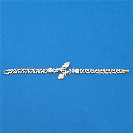 Cubic Zirconia Classic Bracelet With 2 Tone Plating