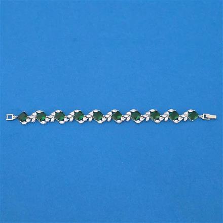 Cubic Zirconia Classic Bracelet With Rhodium Plating