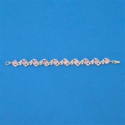 Cubic Zirconia Classic Bracelet With Rhodium Plating