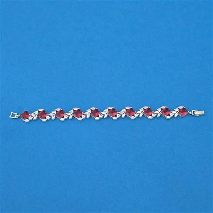 Cubic Zirconia Classic Bracelet With Rhodium Plating