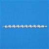Cubic Zirconia Classic Bracelet With Rhodium Plating