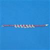 Cubic Zirconia Classic Bracelet With Rhodium Plating