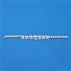 Cubic Zirconia Classic Bracelet With Rhodium Plating