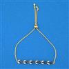 Cubic Zirconia Adjustable Bracelet With Gold Plating