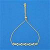 Cubic Zirconia Adjustable Bracelet With Gold Plating